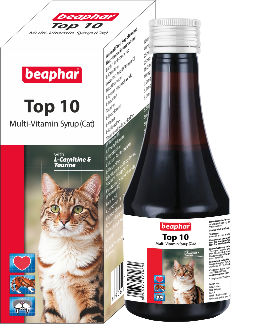 Beaphar TOP 10 Multi Vitamin Cat Syrup